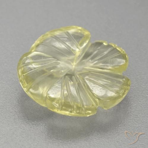 Quartz Gemstone in 13.5 x 13.4 mm Size for Sale, Quartz Stone in Lemon Yellow Color