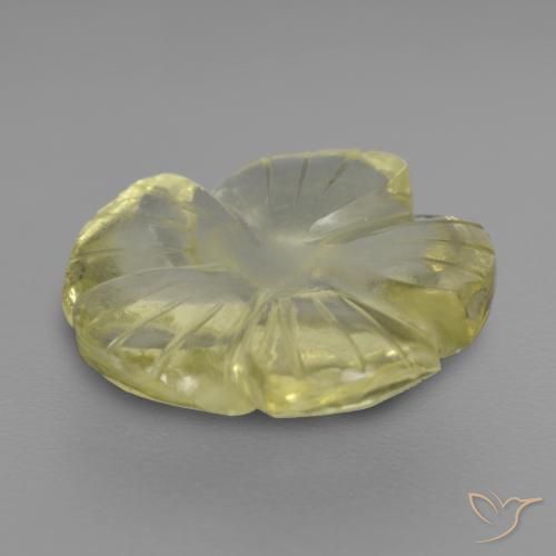 Quartz Gemstone in 12.8 x 12.4 mm Size for Sale, Quartz Stone in Lemon Yellow Color