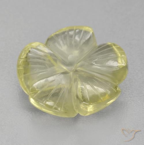 Quartz Gemstone in 13 x 13 mm (calibrated) Size for Sale, Quartz Stone in Light Yellow Color