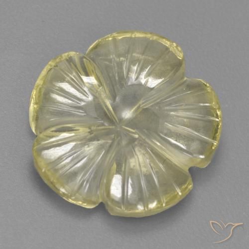 4.04ct Natural Laguna Yellow Quartz, Flower Cut, Transparent