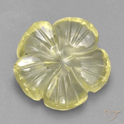 4.47ct Natural Laguna Yellow Quartz, Flower Cut, Transparent