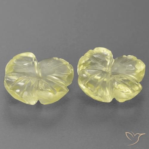 Quartz Gemstones in 9 x 9 mm (calibrated) Size for Sale, Quartz Stones in Lemon Yellow Color
