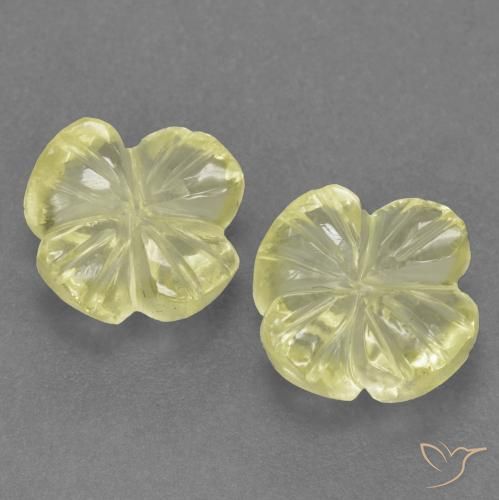 2.5 ct Yellow Quartz, 7.6 x 7.6 mm Carved From Brazil, Photo A