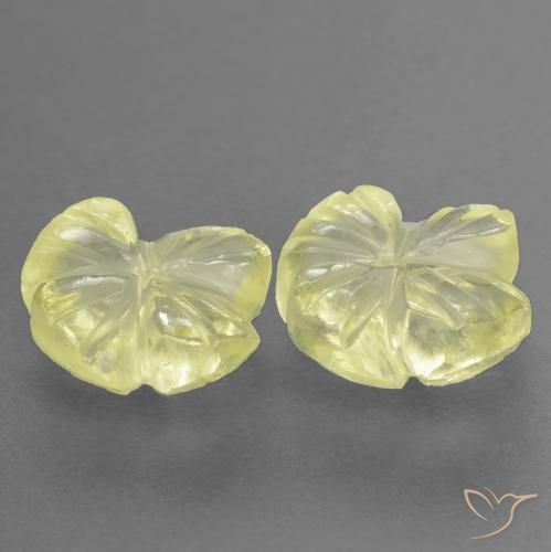 Quartz Gemstones in 7.6 x 7.6 mm Size for Sale, Quartz Stones in Lemon Yellow Color