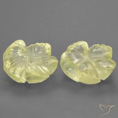 Quartz Gemstones in 7.7 x 7.7 mm Size for Sale, Quartz Stones in Lemon Yellow Color