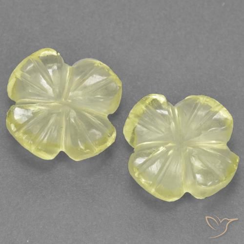 2.43 ct Yellow Quartz, 8.3 x 8.2 mm Carved From Brazil, Photo A