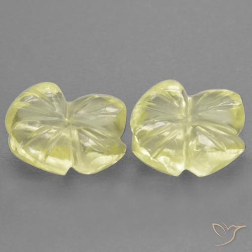 Quartz Gemstones in 8 x 8 mm (calibrated) Size for Sale, Quartz Stones in Lemon Yellow Color