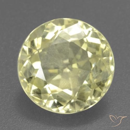 8.9ct Round Facet Yellow Quartz from Brazil, Dimension 13.9mm, VVS-VS Clarity, Natural irradiated gemstone, 1pc Quartz in Light Corn Yellow Color, Mohs Hardness of 7 suitable for daily wear jewelry, Photo A