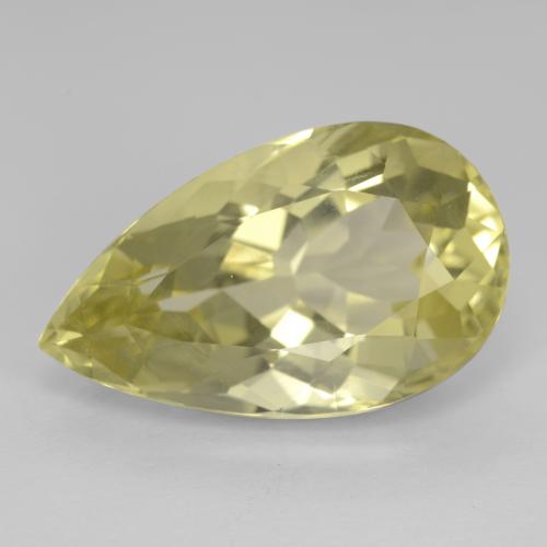 Светло-желтый Кварц Камень - 12.5ct Фасетная Груша (ID: 540627)