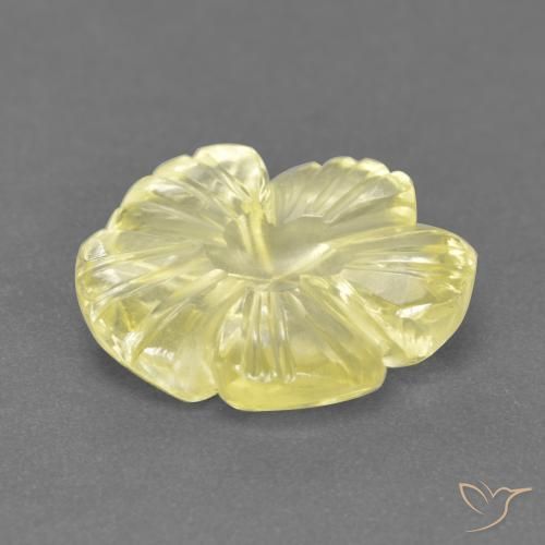 Quartz Gemstone in 12 x 12 mm (calibrated) Size for Sale, Quartz Stone in Pale Yellow Color