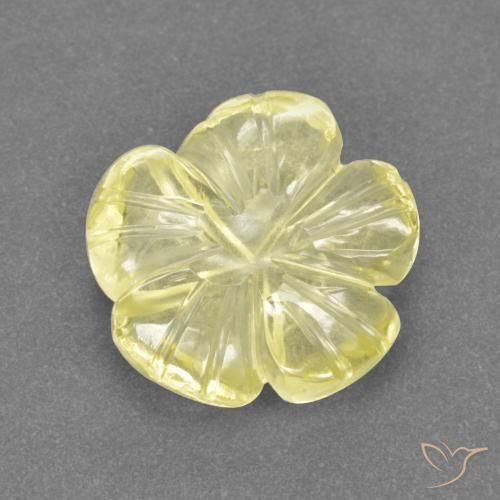 2.63ct Natural Laguna Yellow Quartz, Flower Cut, Transparent