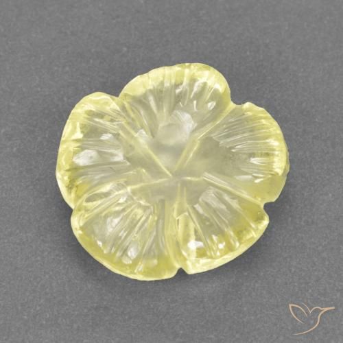2.95ct Natural Laguna Yellow Quartz, Flower Cut, Transparent