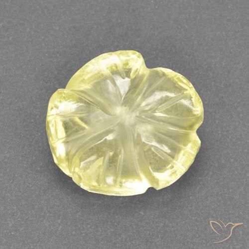 2.81 ct Yellow Quartz, 9.6 x 9 mm Carved From Brazil, Photo A