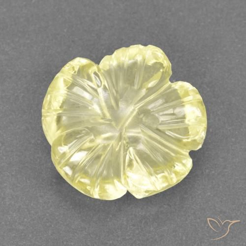 3.11ct Natural Lagoa Amarela Quartzo, Flor cortada, Transparente, Photo A