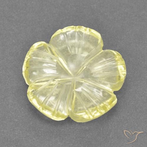 3.51ct Natural Laguna Yellow Quartz, Flower Cut, Transparent