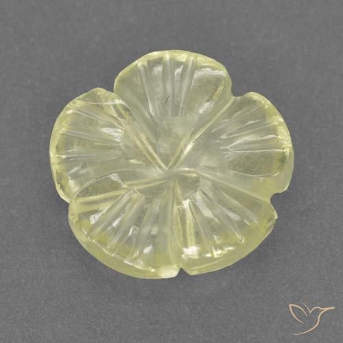 2.46ct Natural Lemon Yellow Quartz, Flower Cut, Transparent