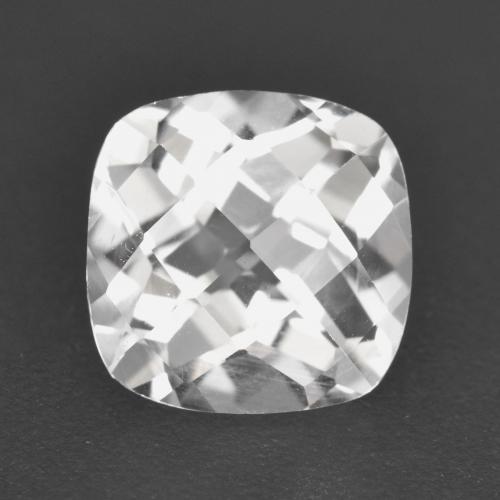 Blanco Cuarzo Gema - 2.6ct Tablero de Ajedrez en Forma Cojín (ID: 559077)