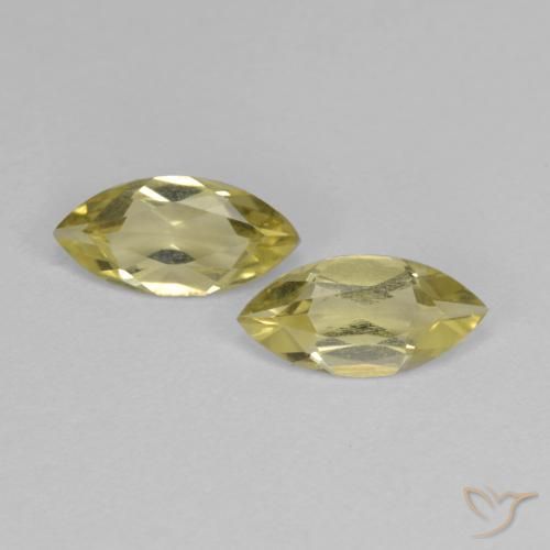 1.26 ct Yellow Quartz, 9.1 x 4.5 mm Marquise Cut From Brazil, Photo A