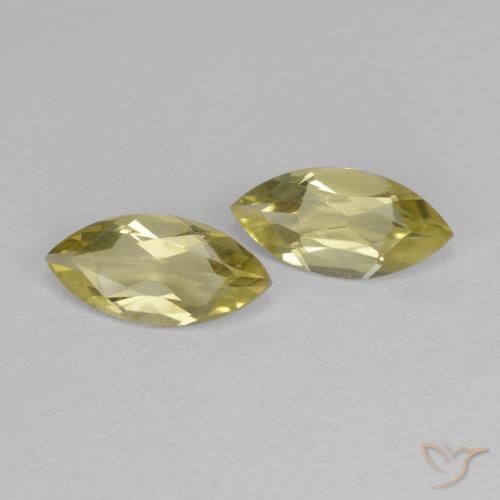 1.26 ctw Yellow Quartz Stones, Natural Quartz in Marquise Facet Shape for Sale