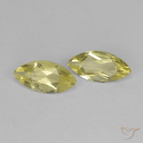 1.21 ctw Yellow Quartz Stones, Natural Quartz in Marquise Facet Shape for Sale