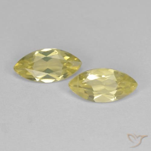 1.42 ct Yellow Quartz, 9.2 x 4.6 mm Marquise Cut From Brazil, Photo A