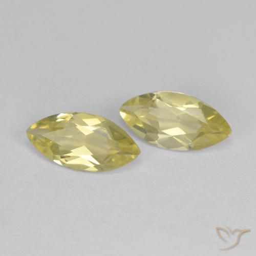 1.42 ctw Yellow Quartz Stones, Natural Quartz in Marquise Facet Shape for Sale