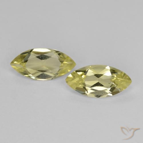 1.32 ct Yellow Quartz, 9.1 x 4.5 mm Marquise Cut From Brazil, Photo A