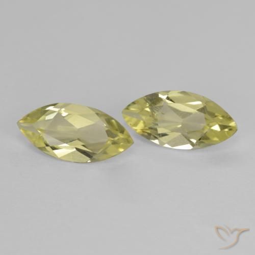 1.32 ctw Yellow Quartz Stones, Natural Quartz in Marquise Facet Shape for Sale
