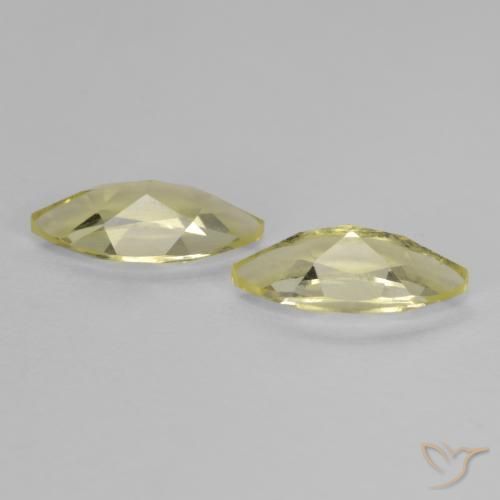 Quartz Gemstones in 9.1 x 4.5 mm Size for Sale, Quartz Stones in Laguna Yellow Color