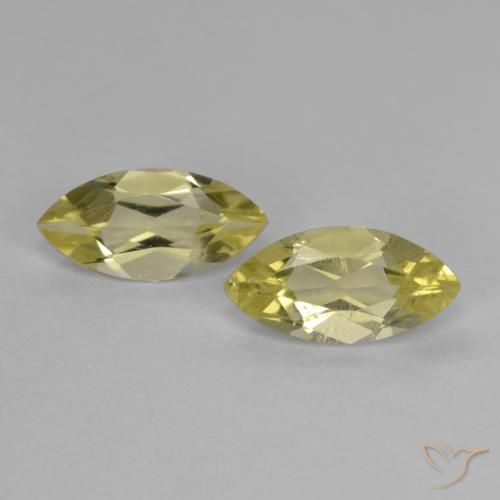 1.36 ct Yellow Quartz, 9.1 x 4.5 mm Marquise Cut From Brazil, Photo A