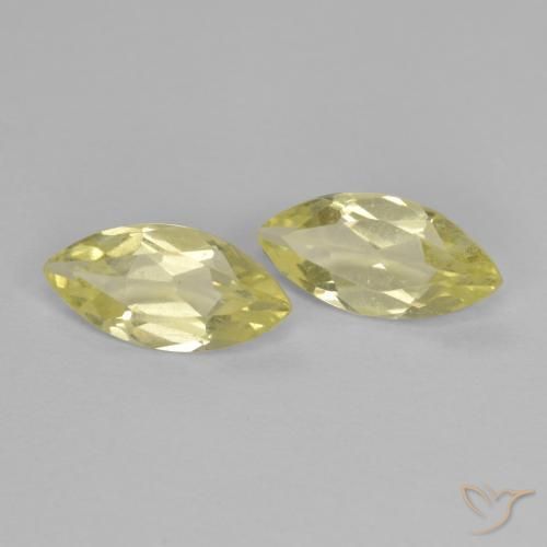 1.30 ctw Yellow Quartz Stones, Natural Quartz in Marquise Facet Shape for Sale