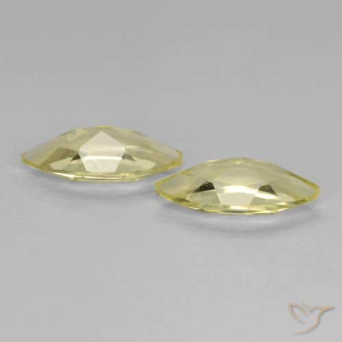 Quartz Gemstones in 9.2 x 4.5 mm Size for Sale, Quartz Stones in Laguna Yellow Color