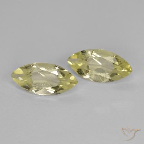 1.40 ctw Yellow Quartz Stones, Natural Quartz in Marquise Facet Shape for Sale