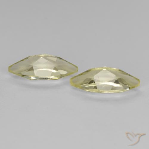 Quartz Gemstones in 9.1 x 4.6 mm Size for Sale, Quartz Stones in Medium-Light Yellow Color