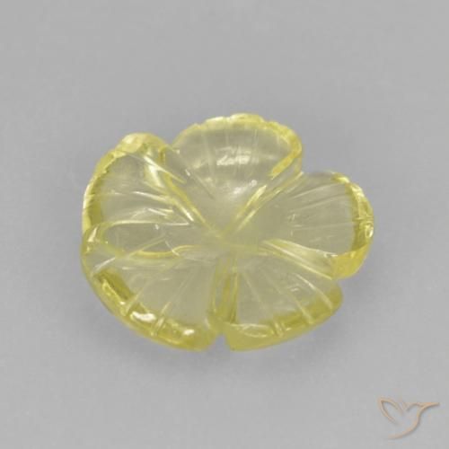 Quartz Gemstone in 11.5 x 11.2 mm Size for Sale, Quartz Stone in Light Yellow Color