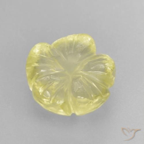 Quartz Gemstone in 9.5 x 9.3 mm Size for Sale, Quartz Stone in Light Yellow Color