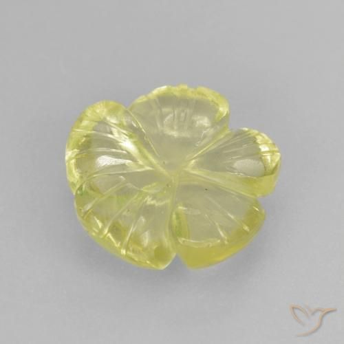 Quartz Gemstone in 10.7 x 10.5 mm Size for Sale, Quartz Stone in Light Pineapple Yellow Color