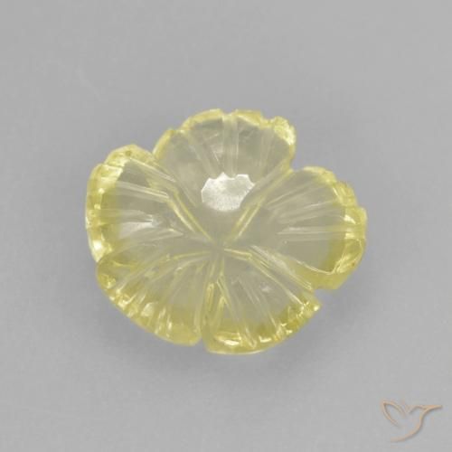 Quartz Gemstone in 10 x 10 mm (calibrated) Size for Sale, Quartz Stone in Light Yellow Color