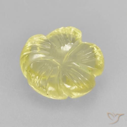 Quartz Gemstone in 10.5 x 10.3 mm Size for Sale, Quartz Stone in Light Yellow Color