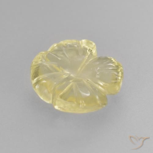 Quartz Gemstone in 9 x 9 mm (calibrated) Size for Sale, Quartz Stone in Light Greenish Yellow Color