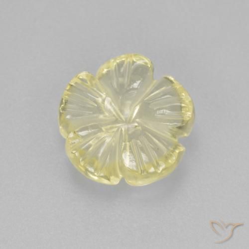 2.14 ct Yellow Quartz, 9.2 x 9.1 mm Carved From Brazil, Photo A