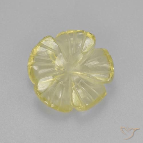 2.70ct Natural Laguna Yellow Quartz, Flower Cut, Transparent