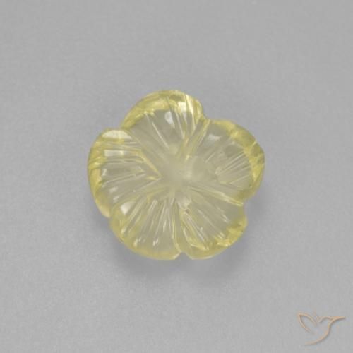 1.56 ct Yellow Quartz, 8.4 x 8 mm Carved From Brazil, Photo A