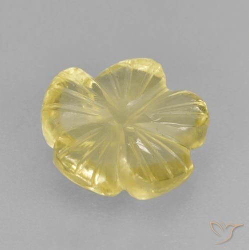 Quartz Gemstone in 9.5 x 9.3 mm Size for Sale, Quartz Stone in Light Greenish Yellow Color