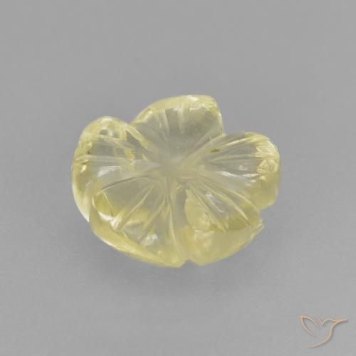 Quartz Gemstone in 9 x 9 mm (calibrated) Size for Sale, Quartz Stone in Light Greenish Yellow Color