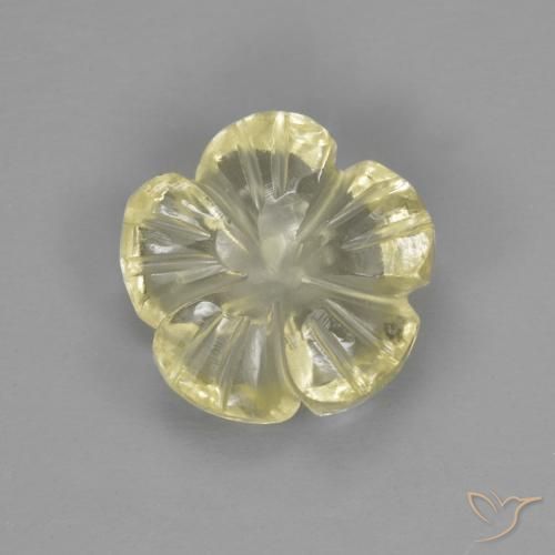 1.98 ct Yellow Quartz, 8.9 x 8.8 mm Carved From Brazil, Photo A