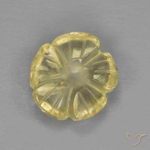 2.39 ct Yellow Quartz, 9.5 x 9.1 mm Carved From Brazil, Photo A