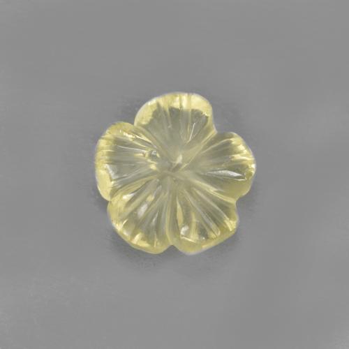 Amarillo laguna claro Cuarzo Gema - 1.2ct Flor tallada (ID: 577695)