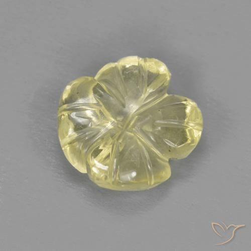 2.04 ct Yellow Quartz, 8.9 x 8.5 mm Carved From Brazil, Photo A