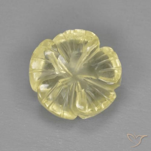 2.79 ct Yellow Quartz, 9.5 x 9.3 mm Carved From Brazil, Photo A